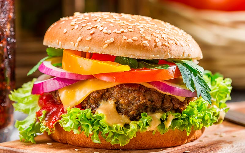 amerikansk mad burger