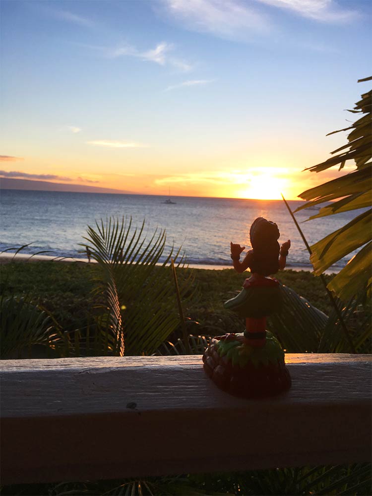 Solnedgangen fra vores balkon var helt ok oplevelser på hawaii ka'anapali beach view