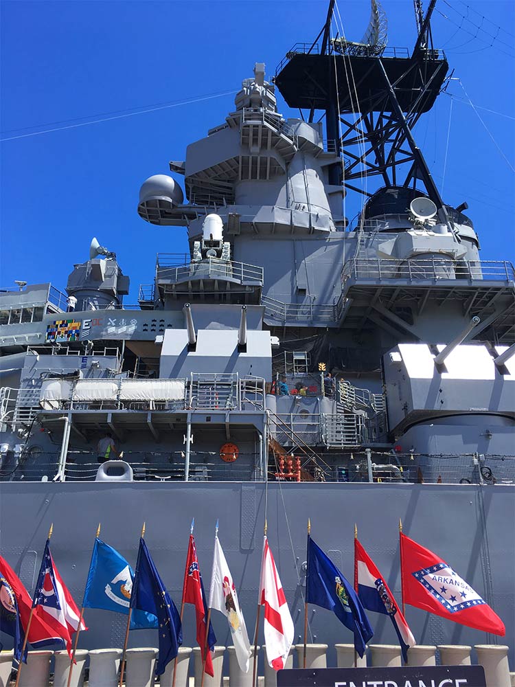 Alt på Battleship Missouri er, som det var i 1941 oplevelser på hawaii pearl harbor herman